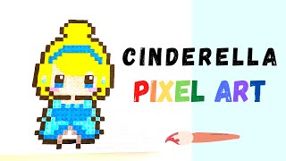 Pixel Art - How to Draw CINDERELLA!
