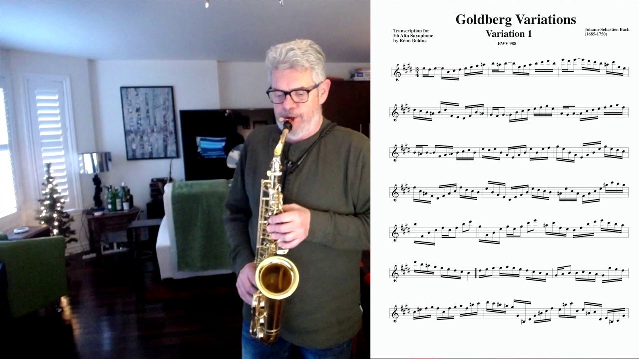Bach: The Goldberg Variations : # 1 for Alto Saxophone