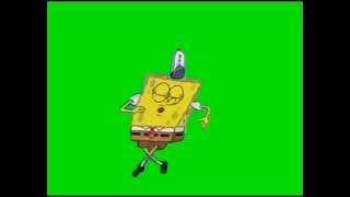 mentahan spongebob joget sambil jalan  green screen