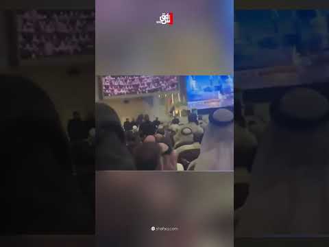 هبوط السكر يتسبب بسقوط رئيس الوقف السني مشعان الخزرجي من المنصة خلال احتفالية المولد النبوي