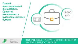 Финансовые продукты для сбережений и кто их предоставляет (8-9 классы)