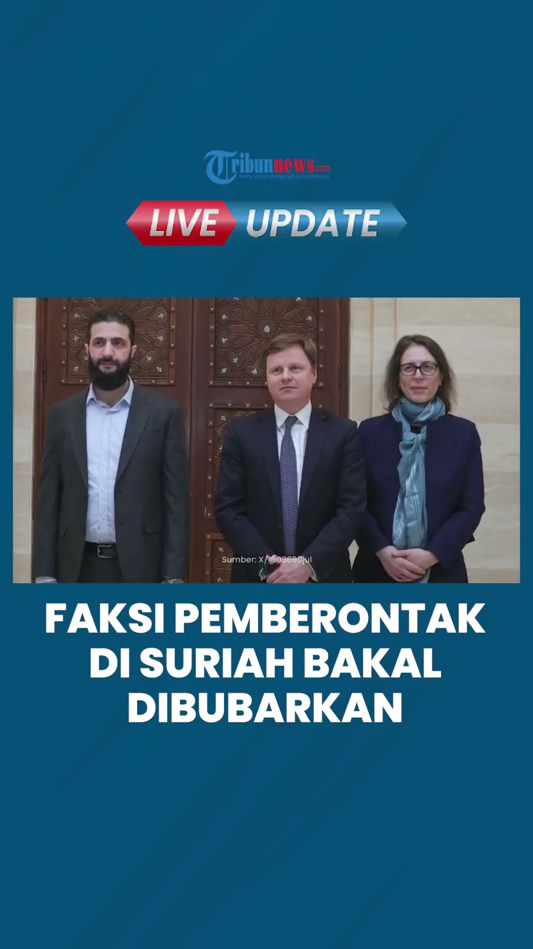 Pimpinan HTS al Julani Faksi Pemberontak di Suriah Dibubarkan, Sanksi Dicabut, Tak Ada Wamil Paksa
