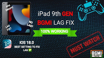 iPad 9th GEN BGMI Lag Fix in just a min✅ iOS 18 BEST SETTINGS | iPad/iOS GAMEBOOST |