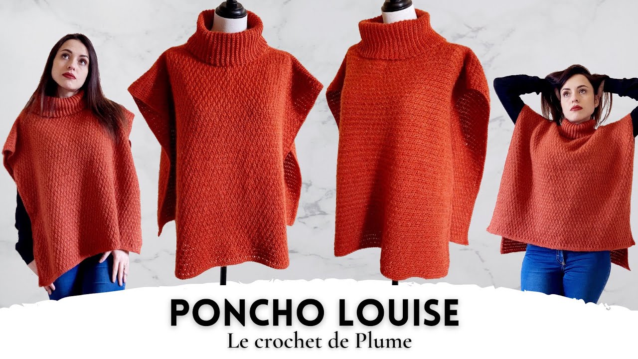 How to crochet a Poncho? 🧶 Bergere de France Tutorial Model