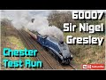 60007 sir nigel gresley back into action first test run of 2024 to chester 