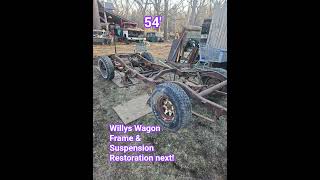 54' Willys Wagon Frame & Suspension Restoration. #willysjeep #jeeplife #jeep