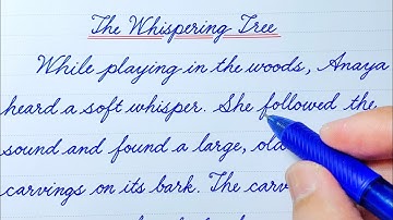 Story with Moral in English Cursive Writing | Cursive Handwriting practice | Cursive Writing Story