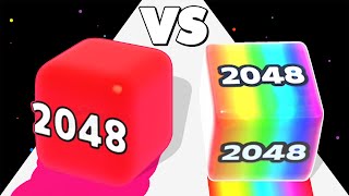 CUBE 2048 JUMP (vs) JELLY RUN 2048 - Satisfying ASMR Gameplay screenshot 1