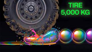 Monster Truck vs Slime Bubbles (2D Soft-Body Physics ASMR) screenshot 1