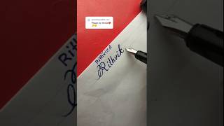 How to write "Rithvika" stylishly? ✍️🔥 #calligraphyRithvika #NameArt #Shorts #Signature #Lettering