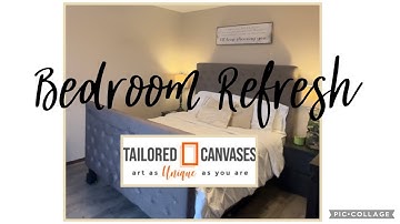 Tailored Canvases Canvas Review / Bedroom Refresh Ideas for Spring #tailoredcanvases