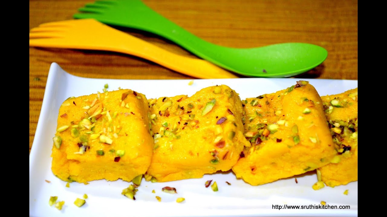 Mango Kalakand Easy Indian Dessert Recipe YouTube