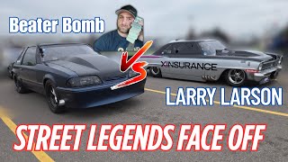 Beater Bomb VS Larry Larson- Wrecks and Sketchy Track Conditions