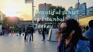 Sunset at Beylikdüzü | Marmara Park| metro station | Istanbul | Turkey | Sunset at Beylikdüzü | Marmara Park| metro station | Istanbul | Turkey |
