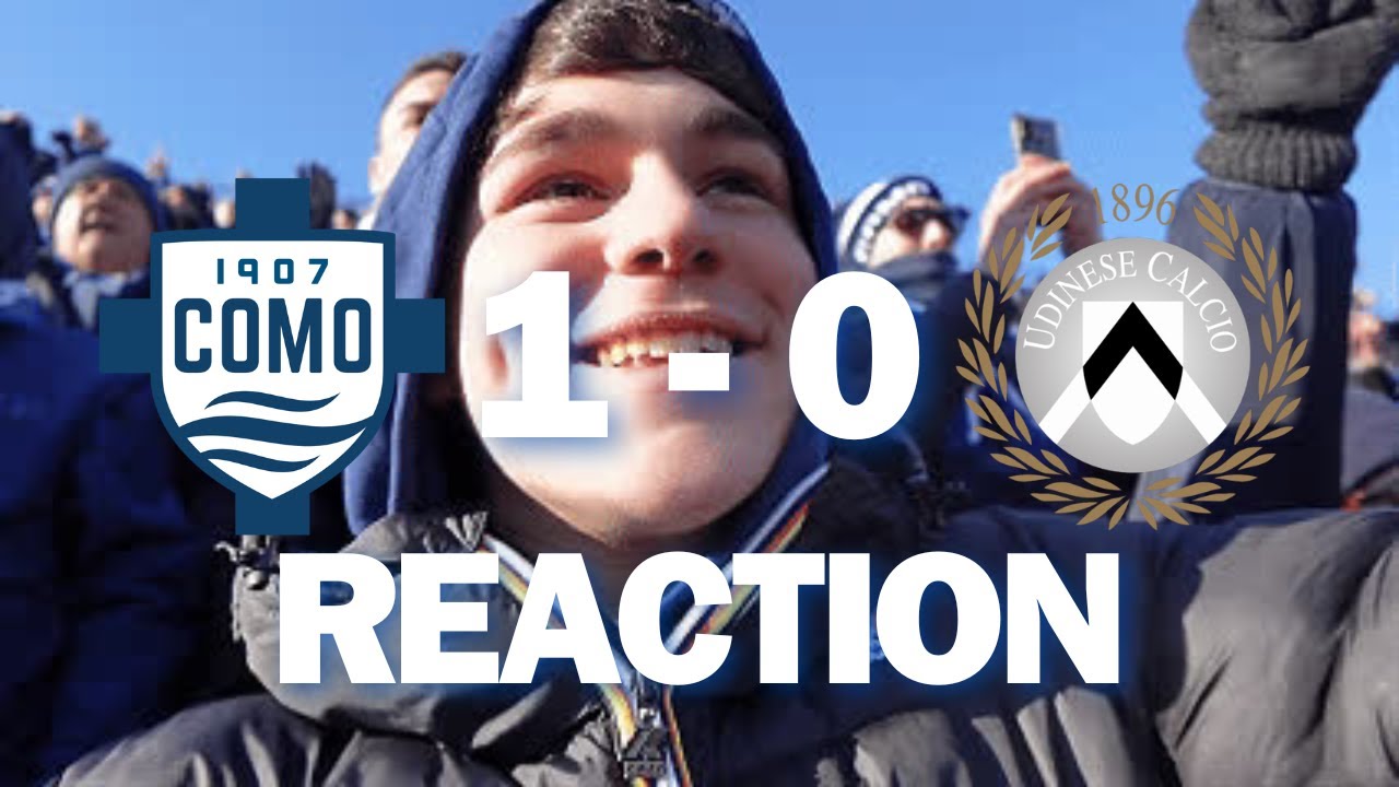 COMO 1 - 0 UDINESE CHE PARTITA MONTAGNA RUSSA🎢| reaction dallo stadio