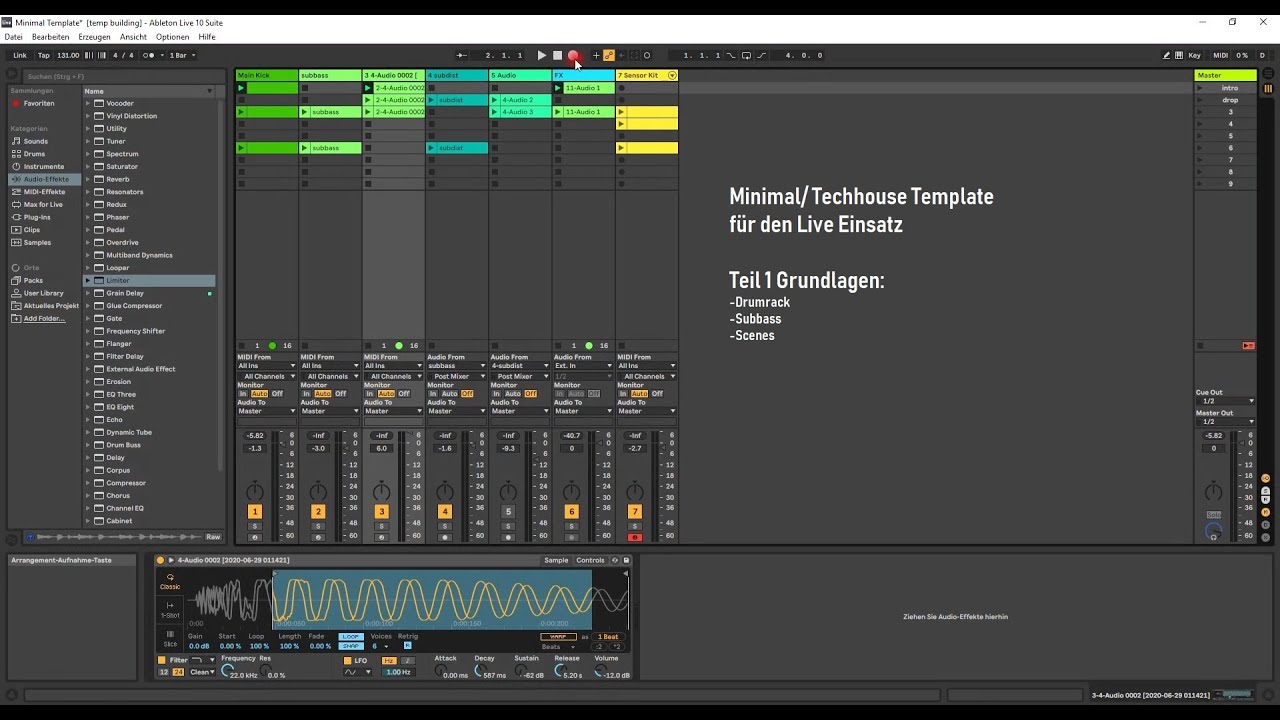 Ableton Template für den Live Einsatz Teil 1 - YouTube