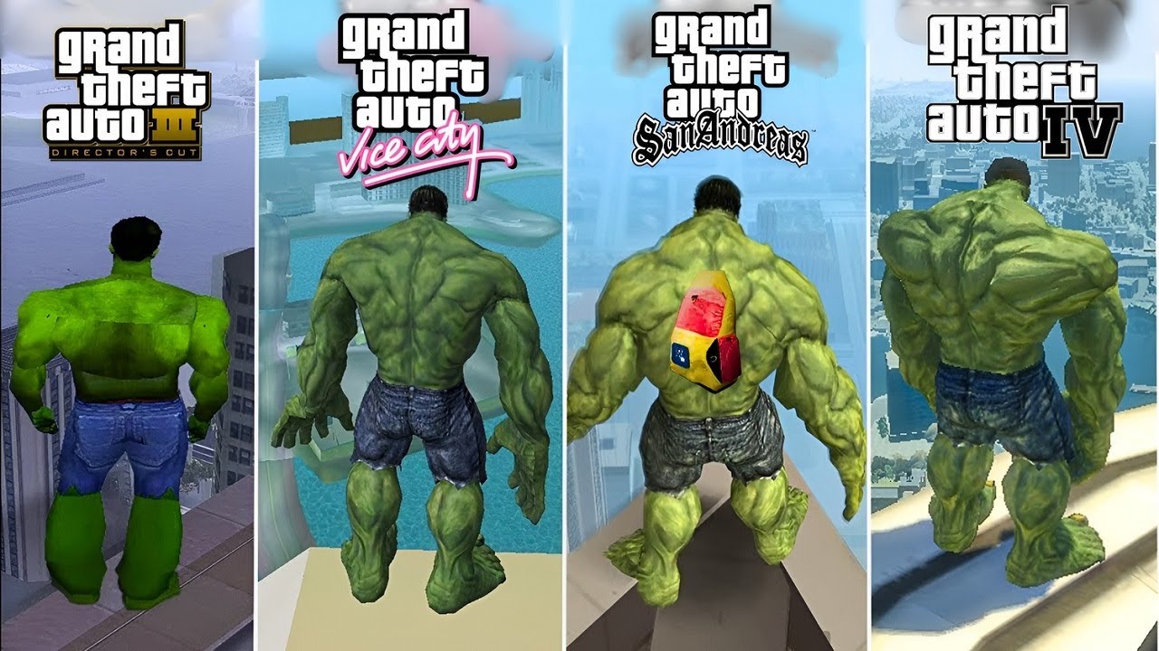 HULK JUMPS From The Highest Point In Every GTA GAME 😱