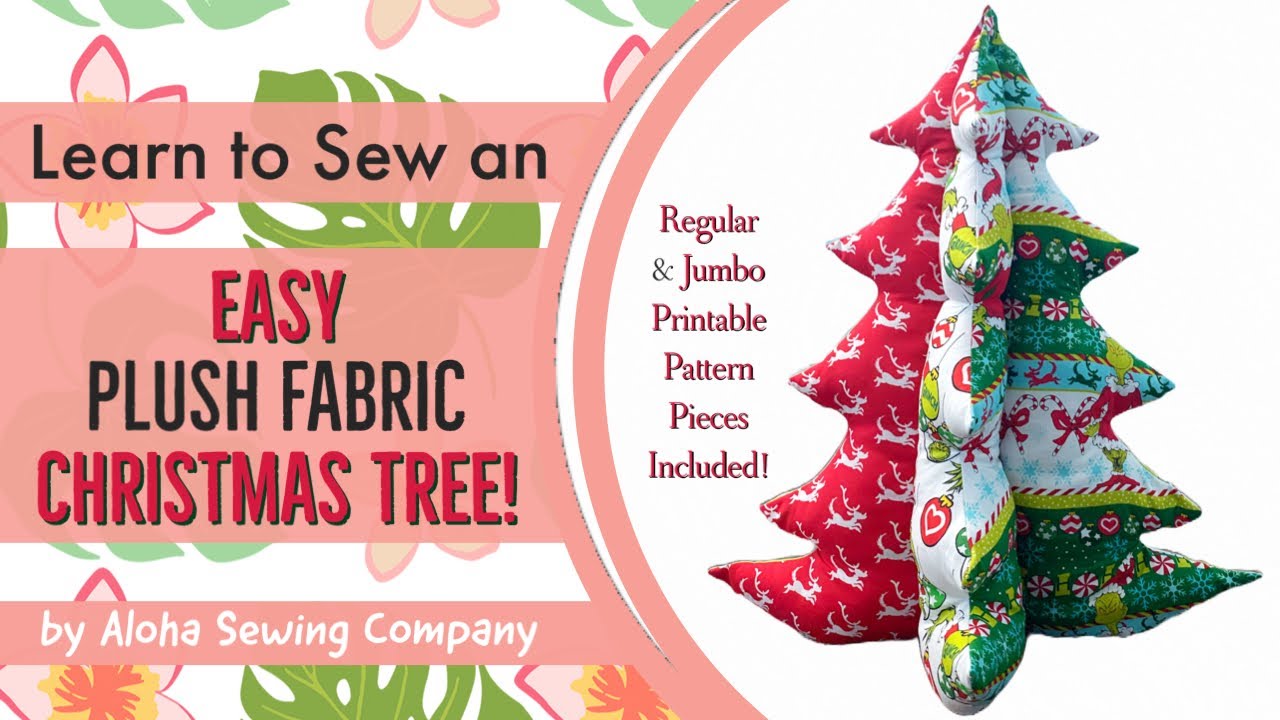 Easy Fabric Christmas Tree Ornaments to Sew - Easy Sewing For Beginners