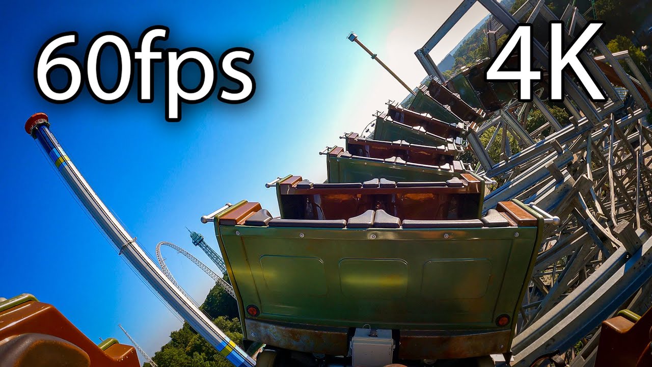 Twisted Timbers back seat on-ride 4K POV @60fps Kings Dominion