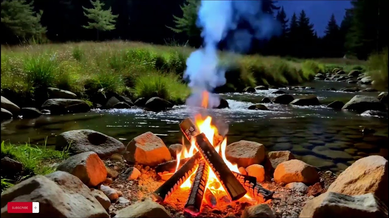 Quiet Support ASMR for Insomnia 🌙 Campfire & River Sleep Sounds