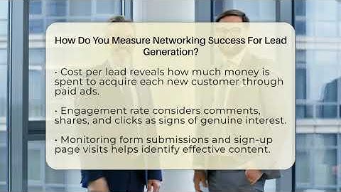 How Do You Measure Networking Success For Lead Generation? - Everyday-Networking
