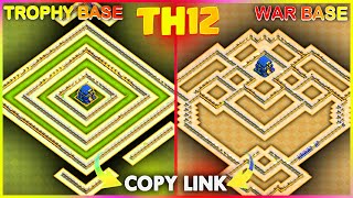 NEW BEST TH12 TROPHY & WAR Base Layout 2023 | Town Hall 12 Hybrid & war Base Link - Clash of Clans