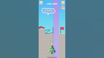 Draw bridge puzzle game level 2590🎄 #drawing #game #Shorts
