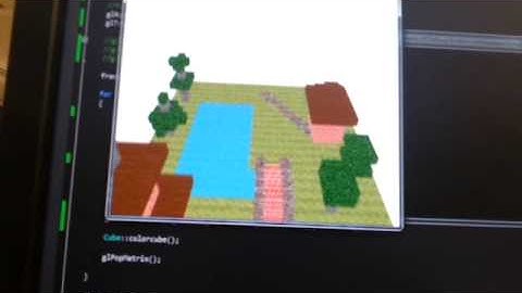 OpenGL Minecraft Flyover Scene - 13154527