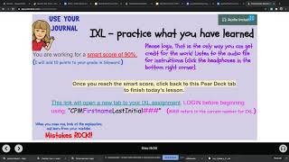 Mrs. Harpers How To Login To Ixl Instructional Video