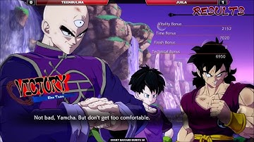 DBFZ  TeenBulma A21 Bardock GTGoku Vs Juila Videl Tien Yamcha Cocky Bastard Kumite 58