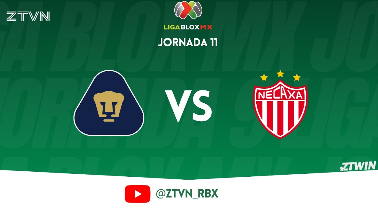 Pumas VS Necaxa | Jornada 11 - Clausura 2024 Liga Blox MX | - YouTube