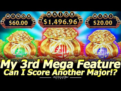 My 3rd Mega Feature! Can I Score Another Major Jackpot!? Fu Dai Lian Lian Dragon Slot at Soboba!