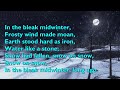 In The Bleak Midwinter Tune Cranham 4vv With Lyrics For Congregations