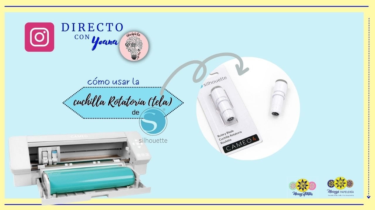 C Mo Utilizar La Cuchilla Rotatoria Con Silhouette Cameo 4 Youtube