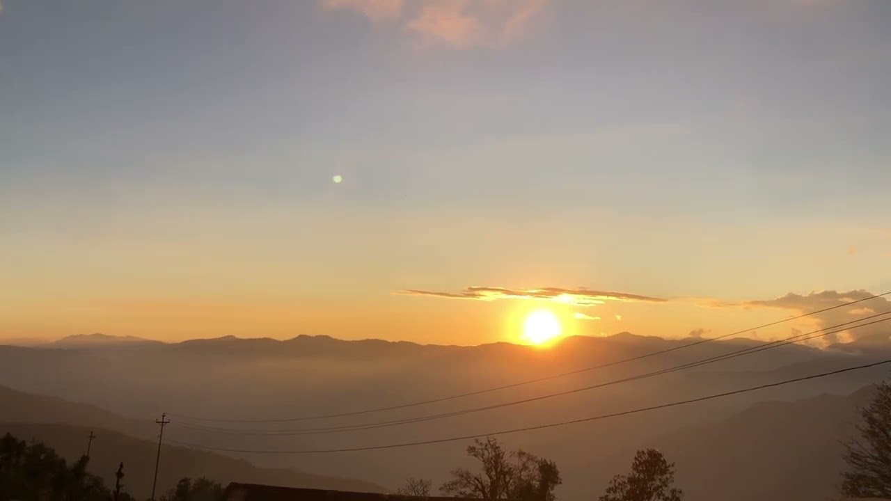 Peaceful Sunset Over nature ☘️❤️ 