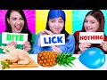 Lick, Bite or Nothing ASMR Food Challenge by LiLiBu