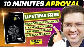 IndusInd Tiger Credit Card | BEST Lifetime Free Credit Card 2025 | Best Airport Lounge Card