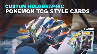 Creating Custom Pokémon TCG Style Holographic Art Cards - With Slabs!