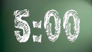 Green Chalkboard 5 minutes Countdown Timer