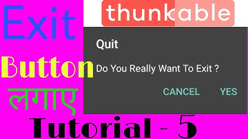 Put "Do you really want to exit?" when press back button on android app in Thunkable -Hindi