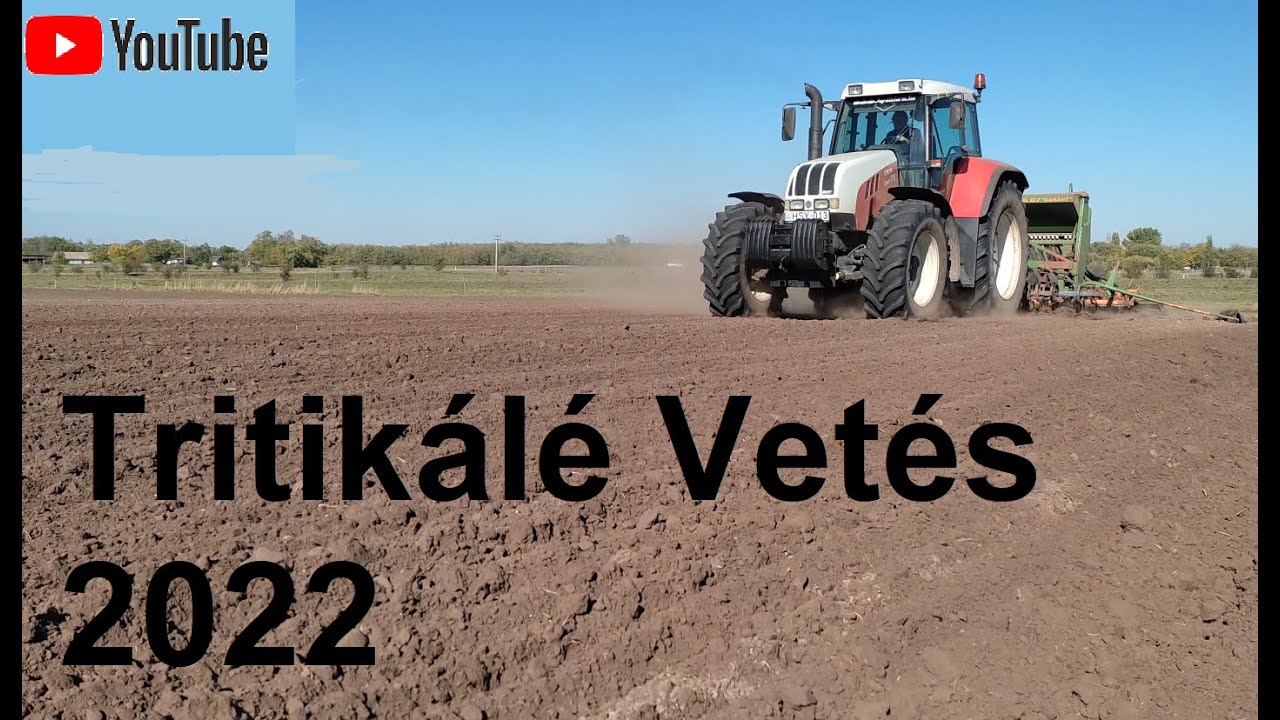 Tritikálé vetés 2022, Steyr Cvt 170+Amazone vetőgép