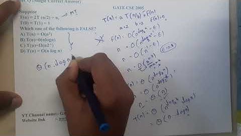 GATE CSE 2005 Q ||Algorithms || GATE Insights Version: CSE