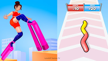 Gummy Worm Go VS High Heels - All Levels SpeedRun Android iOS Gameplay Ep31