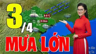 Dự Báo Thời Tiết Đêm Nay và Ngày Mai 3/4 | Thời Tiết Hôm Nay 3 Ngày Tới Mới Nhất|#thoitiet