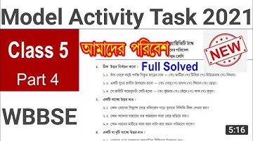 Model activity task class 5 amader poribesh part 4,amader poribesh class 5 model activity task 2021|