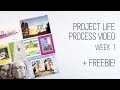 Project Life 2019 // Week 1 // + FREEBIE cards for you!