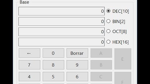 Convertidor Decimal, Binario, Octal y Hexadecimal en C#