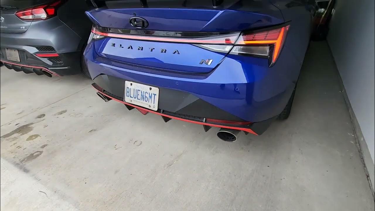 2022 Elantra N resonator delete cold start (normal mode) YouTube