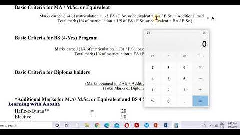 How to Calculate Aggregate for PU Admissions 2021 |  Merit Formula of PU for BS Programs & MA MSc