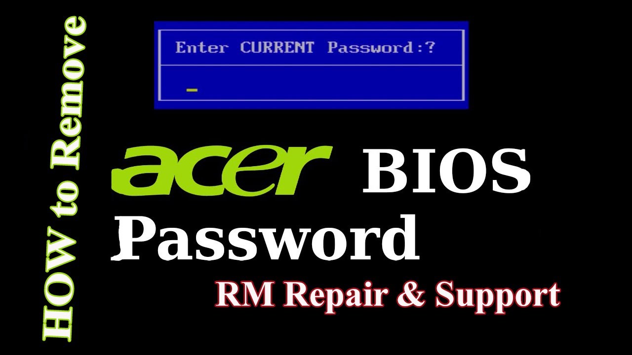 Salón de clases Ocupar ajedrez How to Clear/Reset Bios Password on Acer Aspire One - YouTube